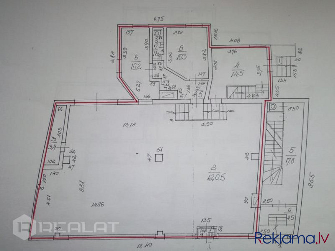 Nomai tiek piedāvāta biroja ēka 2. stāvos , lietderīgā platība 460.70 m2, ar iespēju nomāt Rīga - foto 7