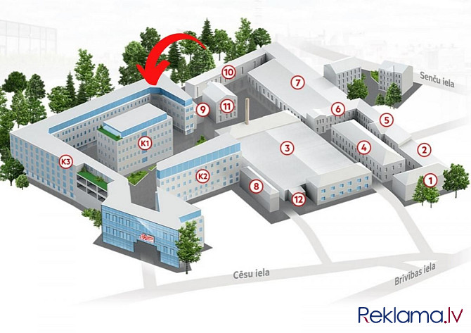 Iznomā izremontētas B klases biroja telpas 50 m2. platībā. Nomas maksa telpām ir 5.00 eur/m2. , apsa Рига - изображение 5