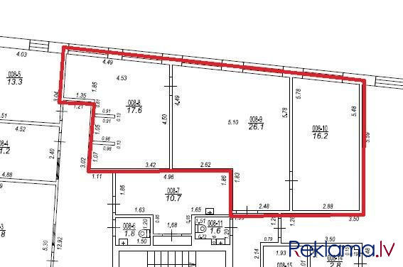 Iznomā telpas 121 m2. platībā kas ir piemērotas  noliktavai vai darbnīcai. Apsaimniekošanas maksa, t Рига - изображение 1