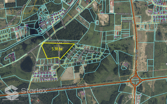 Pārdod zemes gabalu ar platību 6 ha Salaspils pagastā, blakus P5 autoceļam Ulbroka - Ogre. Labs pieb Salaspils