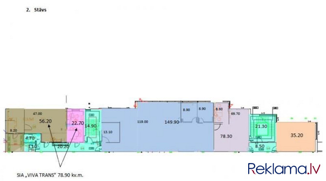 Iznomā apkurināmas  noliktava telpas  792 m2 platībā. Telpu nomas maksa sastāda 3.50 eur/m2 + PVN  , Рига - изображение 1