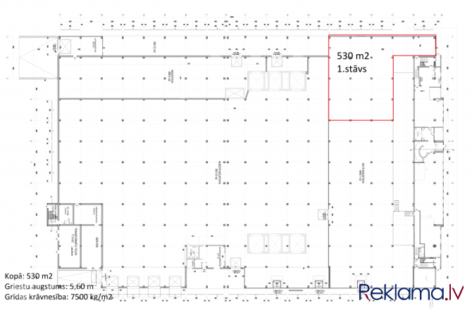 Iznomā noliktavas telpas ēkas 2. stāvā Pļavniekos  + Platība 1430 m2. , iespēja papildus nomāt vēl l Рига - изображение 7