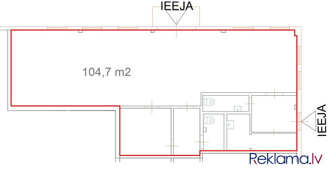 Pieejamas tirdzniecības telpas ēkas Dzelzavas ielā 120M 1. stāvā.  Telpām atvērta tipa Rīga - foto 7