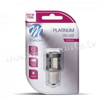 LB861W-01B - Blister M-TECH Platinum LB861W-01B - 1156 BA15s P21W. 15x3030SMD LED. 12-24V CANBUS. Wh Рига