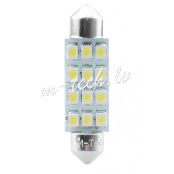 L030W - LED L030W - C5W 41mm 12xSMD3528 White Rīga - foto 1