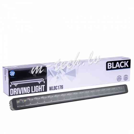 WLBC176 - Driving light M-TECH BLACK SERIES 18x5W LED 12-48V 90W 21.1". Single Row + Dynamic positio Rīga