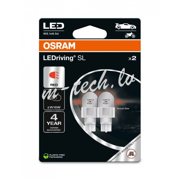 O921DRP-2BL - OSRAM LEDrivin SL 921DRP-2BL  ~W16W W2.1x9.5d 12V 1.4W Rīga - foto 1