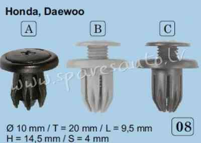 08B - OEM kodas  BMW 07130702966, Daewoo 94530623, Honda 91503SP0003 Honda, Daedoo, Chevrolet, Jeep, Rīga