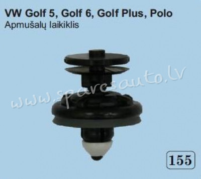 155 - VW Golf 5, Golf 6, Golf Plus, Polo Ø 8 - Plastmasas Turētāji - UNSORTED PLASTMASAS TURĒTĀJS Rīga - foto 1