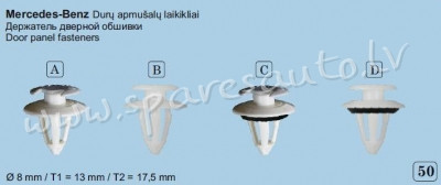 50A - Mercedes - Benz Ø 8 - Plastmasas Turētāji - UNSORTED PLASTMASAS TURĒTĀJS Rīga - foto 1