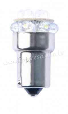 L039W - M-TECH LED L039W - BA15s 5mm 12xFlux White - Gaismas Diožu - UNSORTED LED BULBS Рига