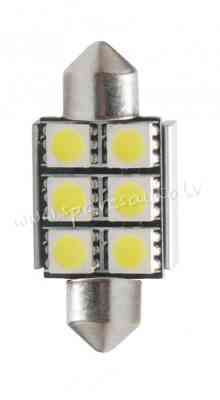L306W - 1pc. C5W 36mm 6xSMD5050 Radiator CANBUS White - Gaismas Diožu - UNSORTED LED BULBS Рига