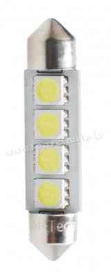 L311W - LED L311W - C5W 41mm 4xSMD5050 CANBUS White - Gaismas Diožu - UNSORTED LED BULBS Рига