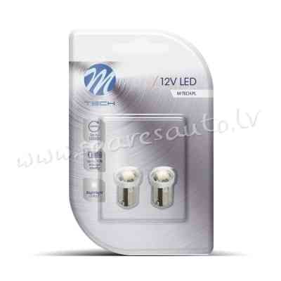 LB008W - Blister 2x LED LB008W - BA9s 12V 1xSMD 5050 White - Gaismas Diožu - UNSORTED LED BULBS Рига