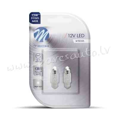 LB022W - Blister 2x LED L022W - C5W 31mm 4LED 3mm White - Gaismas Diožu - UNSORTED LED BULBS Рига