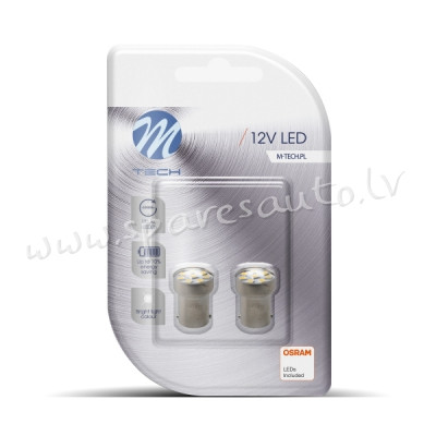 LB088W - M-TECH WHITE LB088W - Dioda LED L088 - Ba15s G18 8xSMD3528 - Gaismas Diožu - UNSORTED LED B Рига - изображение 1