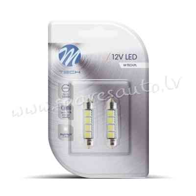 LB311W - Blister 2x LED L311W - C5W 41mm 4xSMD5050 CANBUS White - Gaismas Diožu - UNSORTED LED BULBS Рига