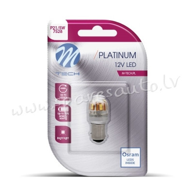 LB827W-01B - BAY15D, 12-24V 15x2835SMD, Canbus, White - Gaismas Diožu - UNSORTED LED BULBS Rīga - foto 1