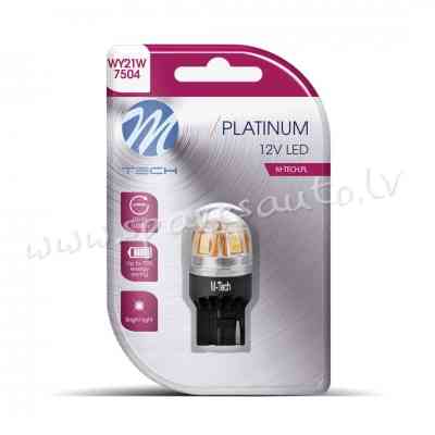 LB828Y-01B - Blister M-TECH Platinum LB828Y-01B - T20 W21W. 12-24V 15x2835SMD. CANBUS. Amber - Gaism Rīga