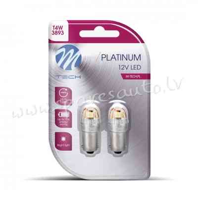 LB837W-02B - Blister M-TECH Platinum LB837W-02B - BA9s T4W. 12-24V 5x2835SMD 1W Lumileds LEDS. White Рига