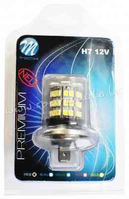 LBX67 - H7 Blister 1x LED LBX67 - H7 6xSMD5050 + 42xSMD3528 White - Spuldzite Led - UNSORTED LED BUL Rīga