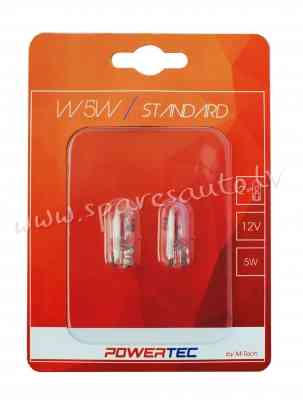 PTZ12-02B - W5W Powertec Standard W5W 5W W2.1x9.5d 12V Blister - Spuldzite - UNSORTED HALOGĒNA SPULD Rīga