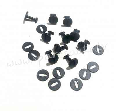 T1387(10) - set (ring and pin) - Plastmasas Turētāji - UNSORTED PLASTMASAS TURĒTĀJS Рига