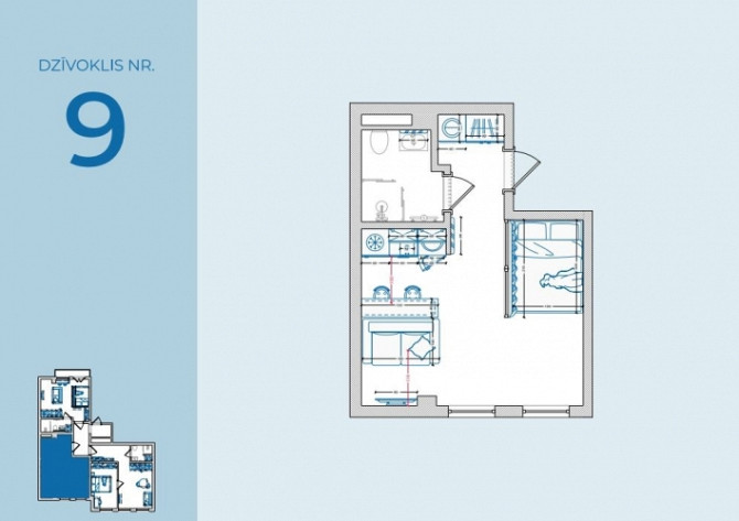 A modern and meticulously designed studio apartment is available for purchase at Ernesta Birznieka-U Рига - изображение 10