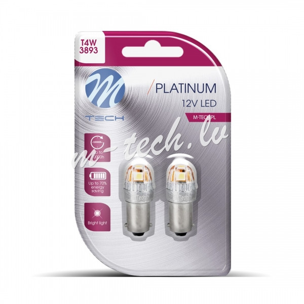 LB837W-02B - Blister 1x Diode LED M-TECH Platinum BA9s T4W 5x2835SMD 1W 12-24V. White Рига - изображение 1