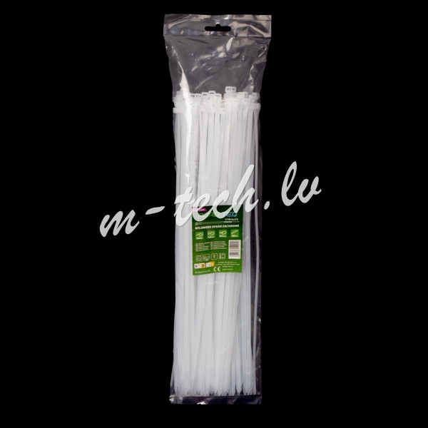 CTW-5X370 - ROAD-TEQ Nylon Cable Ties. size: 4.8x370mm. 100 pcs. white. Rīga - foto 1