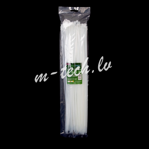 CTW-5X450 - ROAD-TEQ Nylon Cable Ties. size: 4.8x450mm. 100 pcs. white. Rīga - foto 1