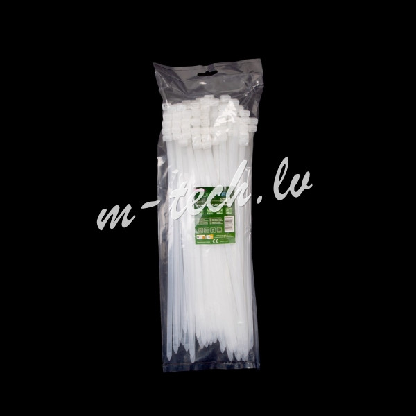 CTW-8X350 - ROAD-TEQ Nylon Cable Ties. size: 7.6x350mm. 100 pcs. white. Rīga - foto 1