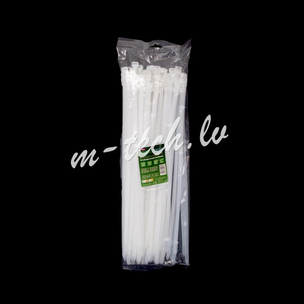 CTW-8X400 - ROAD-TEQ Nylon Cable Ties. size: 7.6x400mm. 100 pcs. white. Rīga - foto 1