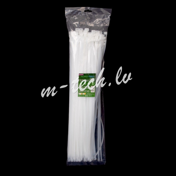 CTW-8X500 - ROAD-TEQ Nylon Cable Ties. size: 7.6x500mm. 100 pcs. white Rīga - foto 1
