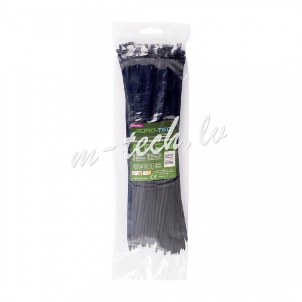 CTB-4X300 - ROAD-TEQ Nylon Cable Ties. size: 3.6x300mm. 100 pcs. black. Rīga - foto 1