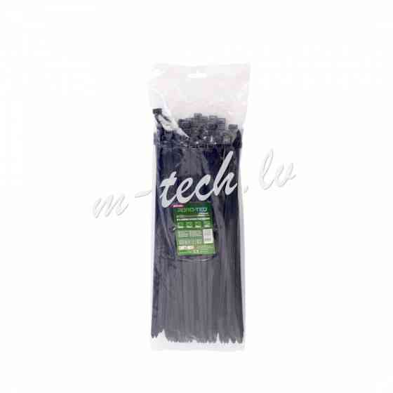 CTB-8X350 - ROAD-TEQ Nylon Cable Ties. size: 7.6x350mm. 100 pcs. black. Rīga