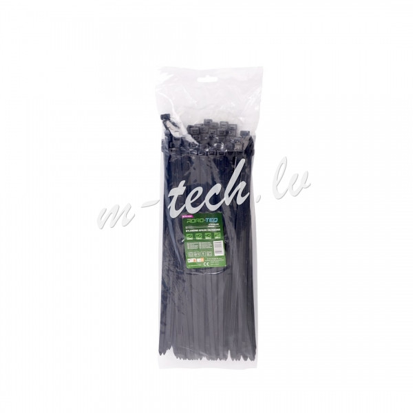 CTB-8X350 - ROAD-TEQ Nylon Cable Ties. size: 7.6x350mm. 100 pcs. black. Rīga - foto 1