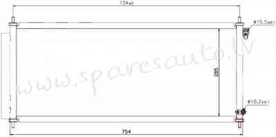 RC940051 - 'OEM: 80110SAA013' longer, EDA Cooling - Kondicioniera Radiators - HONDA JAZZ (2002-2008) Rīga