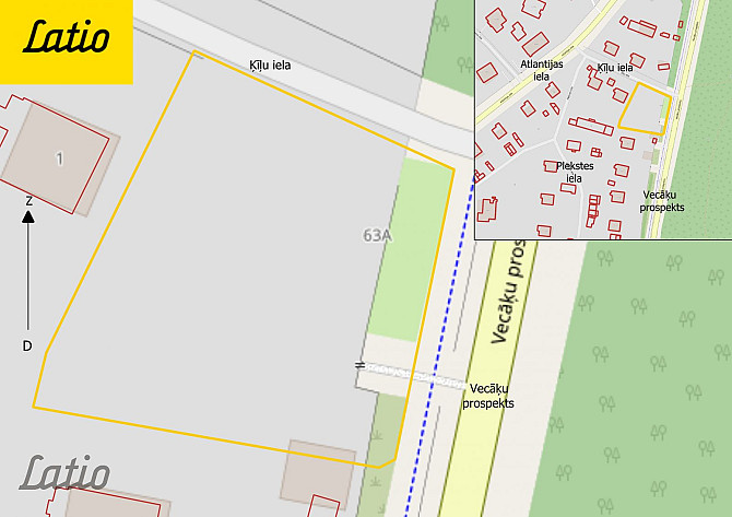 Pārdod neapbūvētu zemes gabalu Rīgā, Vecāķu prospektā 63A (kadastra Nr. 0100120 0712, Rīga - foto 1