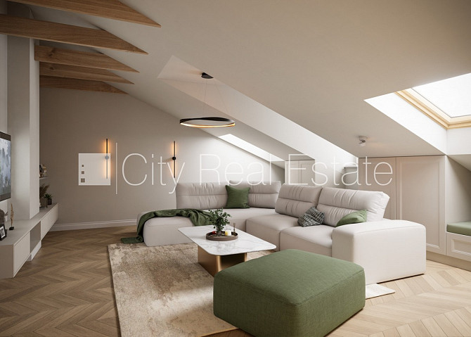 Проект - Kalpaka Residence, фасадный дом, закрытый двор, вход с улицы, мансарда, лифт, Рига - изображение 1
