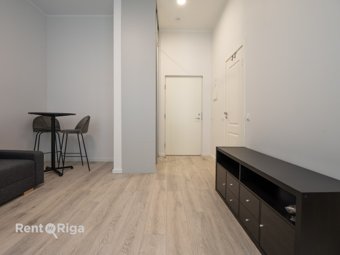 Mēbelēts Studio dzīvoklis Rīgas Centrā.  Tas atrodās restaurētā vēsturiskā jūgendstila Rīga - foto 5