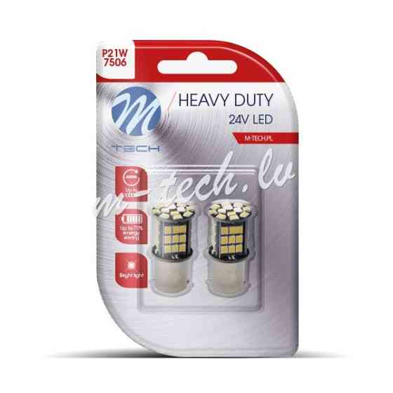 LB9354W - Blister 2x M-TECH HD LB9354 BA15s 48xSMD2835 CANBUS 24V White Rīga