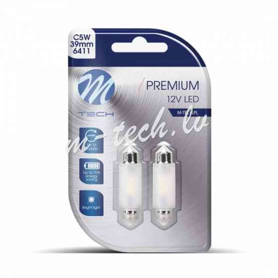 LB362W - Blister M-TECH Premium LB362W - C5W 39mm. 12V 2xSMD2835. CANBUS. White Rīga