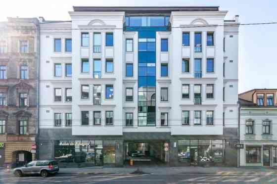 A modern and meticulously designed studio apartment is available for purchase at Ernesta Birznieka-U Rīga