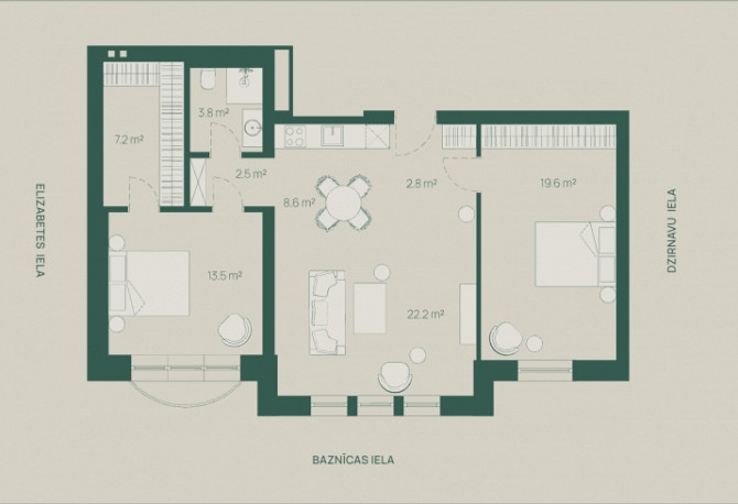 Элегантная квартира в доме Шефела, улица Базницас 5  Приглашаем вас стать частью Рига - изображение 12