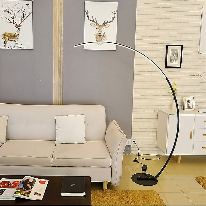 Grīdas Led Lampa 30X165 cm ar Pulti Melnas Krāsas Рига - изображение 1