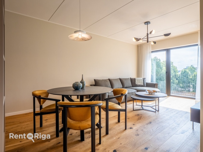 Ilgtermiņa īrei jauns 3-istabu dzīvoklis projektā Nameja Rezidence  Tiek izīrēts moderni un Rīga - foto 1
