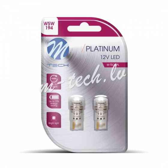 LB870W-02B - Blister 1x Diode LED M-TECH Platinum W5W 4x2016SMD 12-30V CANBUS. White Rīga