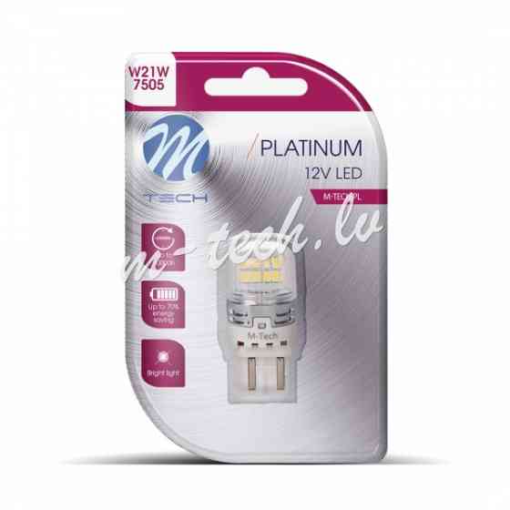 LB874W-01B - Blister 1x Diode LED M-TECH Platinum W21W 7440 16x2835SMD 12-30V CANBUS. White Rīga