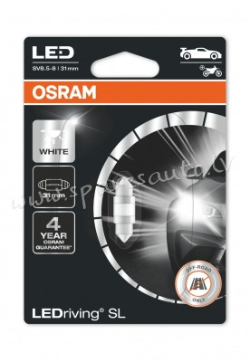 O6438DWP-01B_PL - Osram LEDriving® 6438DWP-01B 1W/12V SV8.5-8 ≠ "C5W" 31mm White 6000K - Gaismas Dio Рига - изображение 1